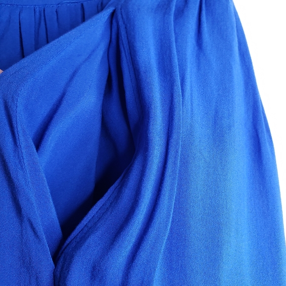 Aritzia Talula Women's Small Cobalt Blue Royal Hi-Low Lined Pleated Skirt - Picture 6 of 7